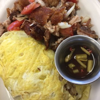 Julie'Z Restaurant - Was faso o fried rice omelette with Lechon Kawali always on the menu! ?? - Filipino Near Me - Kapolei, Hawaii Julie'Z Restaurant - Was faso o fried rice omelette with Lechon Kawali always on the menu! ?? - Filipino Near Me - Kapolei, Hawaii