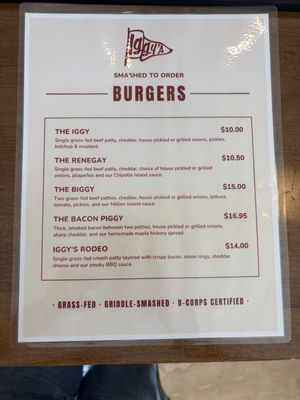 Menu photo 7 Iggys Burger San Francisco, CA