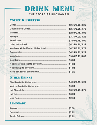 Menu photo 1 The Store at Buchanan Goleta, CA