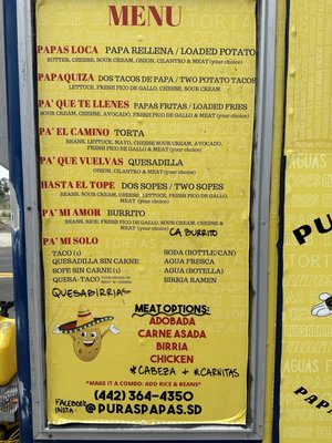 Menu photo 3 Puras Papas San Marcos, CA Menu photo 3 Puras Papas San Marcos, CA