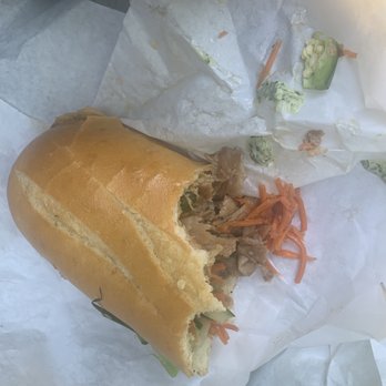 Sizzle&Crunch - Partially consumed bahn mi.  Yum - Vietnamese Near Me - Seattle, Washington