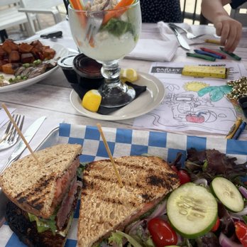 The Barley Beach House - Lump crab cocktail and tuna sandwich - Pretzels Near Me - Rye, New York