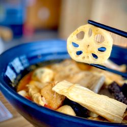 Yintang Spicy Hot Pot - Lotus root (great source of Vitamin C and Potassium as well as fiber) in my Malatang...