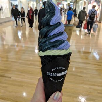iHalo Krunch - Matcha nut cone - ube nut on top of matcha. It's $7.35 with taxes. - Ice Cream & Frozen Yogurt Near Me - Vaughan, Ontario
