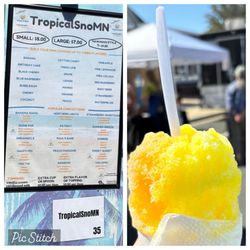 Tropical Sno MN - Menu & mai tai