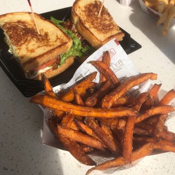Habit Burger & Grill - Chicken Club Sandwhich & Sweet Potatoe Fries - Burgers Near Me - Florham Park, New Jersey