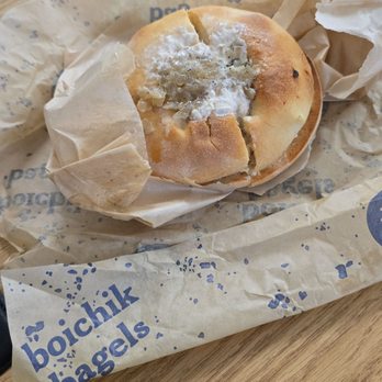 Boichik Bagels Factory - Bialy with tuna fish - Bagels Near Me - Berkeley, California