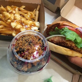 McDonald's - Seriously Chicken with Guacamole & Jalapenos, Poutine Fries, and Blueberry Crumble Sundae. - Fast Food Near Me - Vancouver, British Columbia McDonald's - Seriously Chicken with Guacamole & Jalapenos, Poutine Fries, and Blueberry Crumble Sundae. - Fast Food Near Me - Vancouver, British Columbia