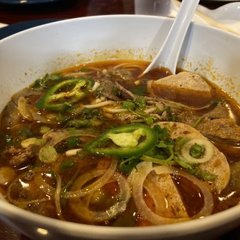 Pho In & Out - TV2. Bun bo hue (Spicy lemongrass beef noodle soup) - Vietnamese Near Me - Maple Valley, Washington