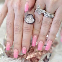 My pink ombré nails. No extensions. These are all mine and this nail polish makes my nails super hard and beautiful!
