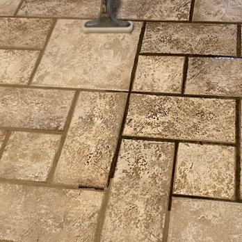 Stanley Steemer - Clean tile on the left, dirty tile on the right. - Home Cleaning Near Me - St Joseph, Michigan Stanley Steemer - Clean tile on the left, dirty tile on the right. - Home Cleaning Near Me - St Joseph, Michigan