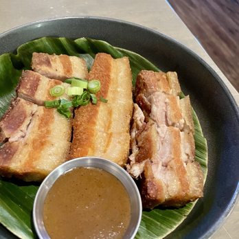 Pink Salt Grill - Crispy Pork Belly "Lechon Kawali" - Filipino Near Me - Santa Clarita, California Pink Salt Grill - Crispy Pork Belly "Lechon Kawali" - Filipino Near Me - Santa Clarita, California