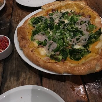 Coltivare - Pizza - Brussel sprouts, panectta, butternut squash, taleggio, parmesan, chiles, picked shallot - Italian Near Me - Houston, Texas Coltivare - Pizza - Brussel sprouts, panectta, butternut squash, taleggio, parmesan, chiles, picked shallot - Italian Near Me - Houston, Texas