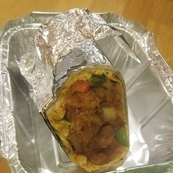 Mint Indian Eatery - Kati roll with crispy spicy chicken // March 2018 - Indian Near Me - Somerville, Massachusetts