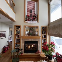 Fireplace addition.