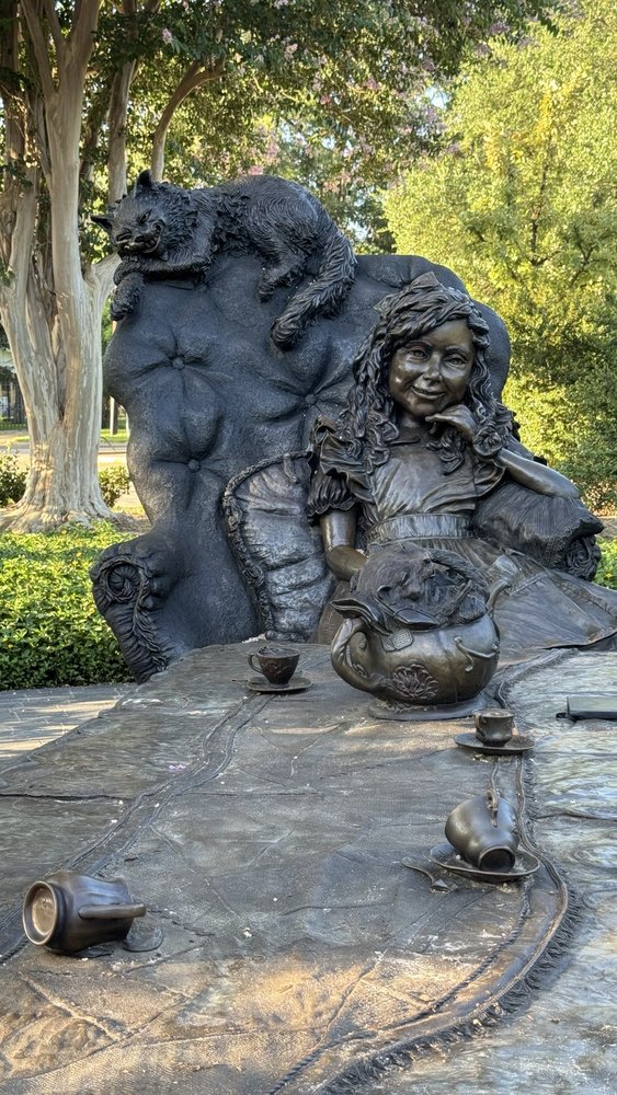 Mad Hatter Tea Party Sculpture-Evelyn's Park