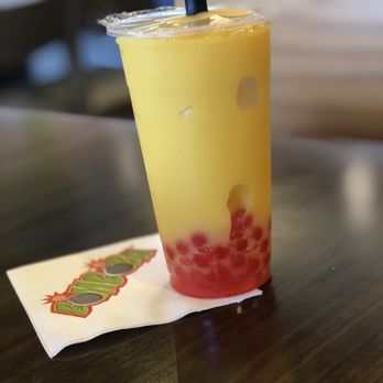 Bomboba - Mango tea with cherry popping pearls - Coffee & Tea Near Me - Tolleson, Arizona