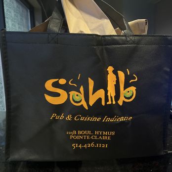 Sahib Restaurant - Insulated take-away bags 2 locations - Indian Near Me - Dorval, Quebec