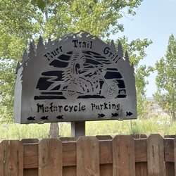 Burr Trail Grill - Parking sign