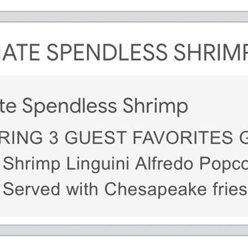 Red Lobster - Description of what you get... - Seafood Near Me - Indianapolis, Indiana