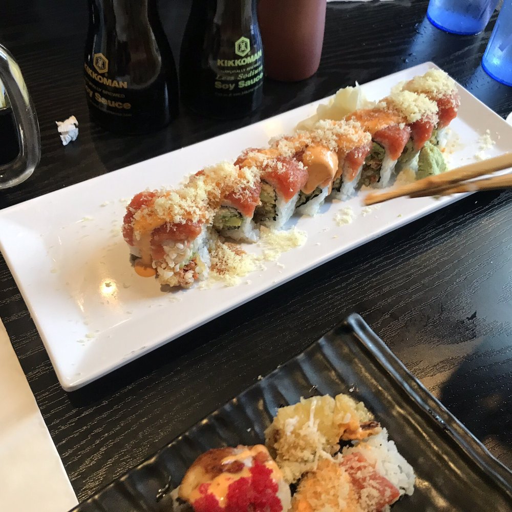 Arigato Sushi - Spider man roll I believe? - Sushi Bars Near Me - Salinas, California Arigato Sushi - Spider man roll I believe? - Sushi Bars Near Me - Salinas, California