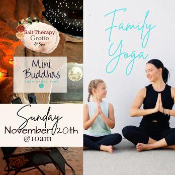 Salt Therapy Grotto & Spa - Join us for a unique family yoga experience in a salt cave with Miss E from Mini Buddhas Kids Yoga. - Saunas Near Me - Naples, Florida Salt Therapy Grotto & Spa - Join us for a unique family yoga experience in a salt cave with Miss E from Mini Buddhas Kids Yoga. - Saunas Near Me - Naples, Florida