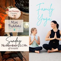Salt Therapy Grotto & Spa - Join us for a unique family yoga experience in a salt cave with Miss E from Mini Buddhas Kids Yoga.