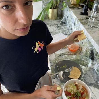 Ceviche Project - Happy customer with aguachile - Latin American Near Me - Los Angeles, California