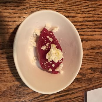 Shift Kitchen & Bar - Beet sorbet with goat cheese and olive oil - New American Near Me - Flagstaff, Arizona Shift Kitchen & Bar - Beet sorbet with goat cheese and olive oil - New American Near Me - Flagstaff, Arizona