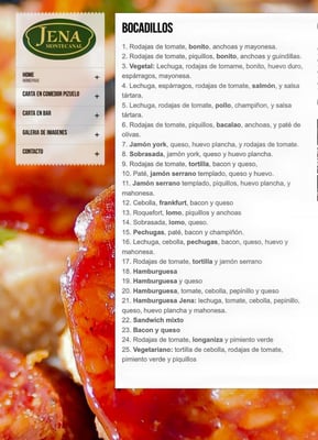 Menu photo 4 Jena Montecanal Zaragoza, Z Menu photo 4 Jena Montecanal Zaragoza, Z
