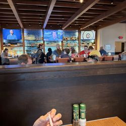 View of the bar from our booth