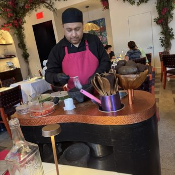 Rosa Mexicano - Guacamole preparation in front of our table! - Mexican Near Me - New York, New York Rosa Mexicano - Guacamole preparation in front of our table! - Mexican Near Me - New York, New York