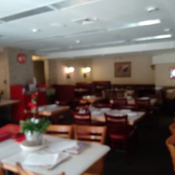 Peking Garden Restaurant - interior of restaurant(It's blurry because the lights were off at the time I picked up my order.) - Chinese Near Me - Champaign, Illinois