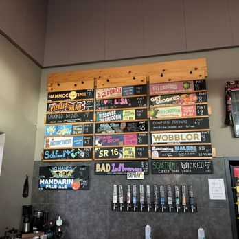 Crooked Lane Brewing - Quite a selection and such a fun board - Breweries Near Me - Auburn, California