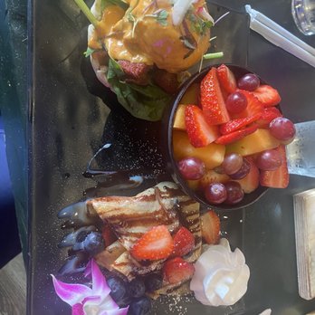OLA Restobar - Pork Belly Benedict and Banana Nutella Crepe - New American Near Me - Covina, California