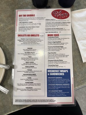 Menu photo 1 Our Place Cafe St. Croix Falls, WI Menu photo 1 Our Place Cafe St. Croix Falls, WI