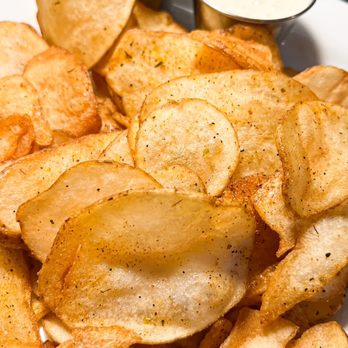 Cafe Pasta - a plate of potato chips and dips - Italian Near Me - Greensboro, North Carolina