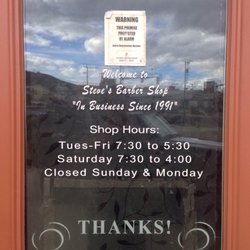 Steve's Barber Shop - Correct hours