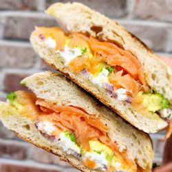 Panini Bistro - Salmon with avocado and goat cheese