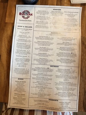 Menu photo 3 Rusteak Orlando, FL