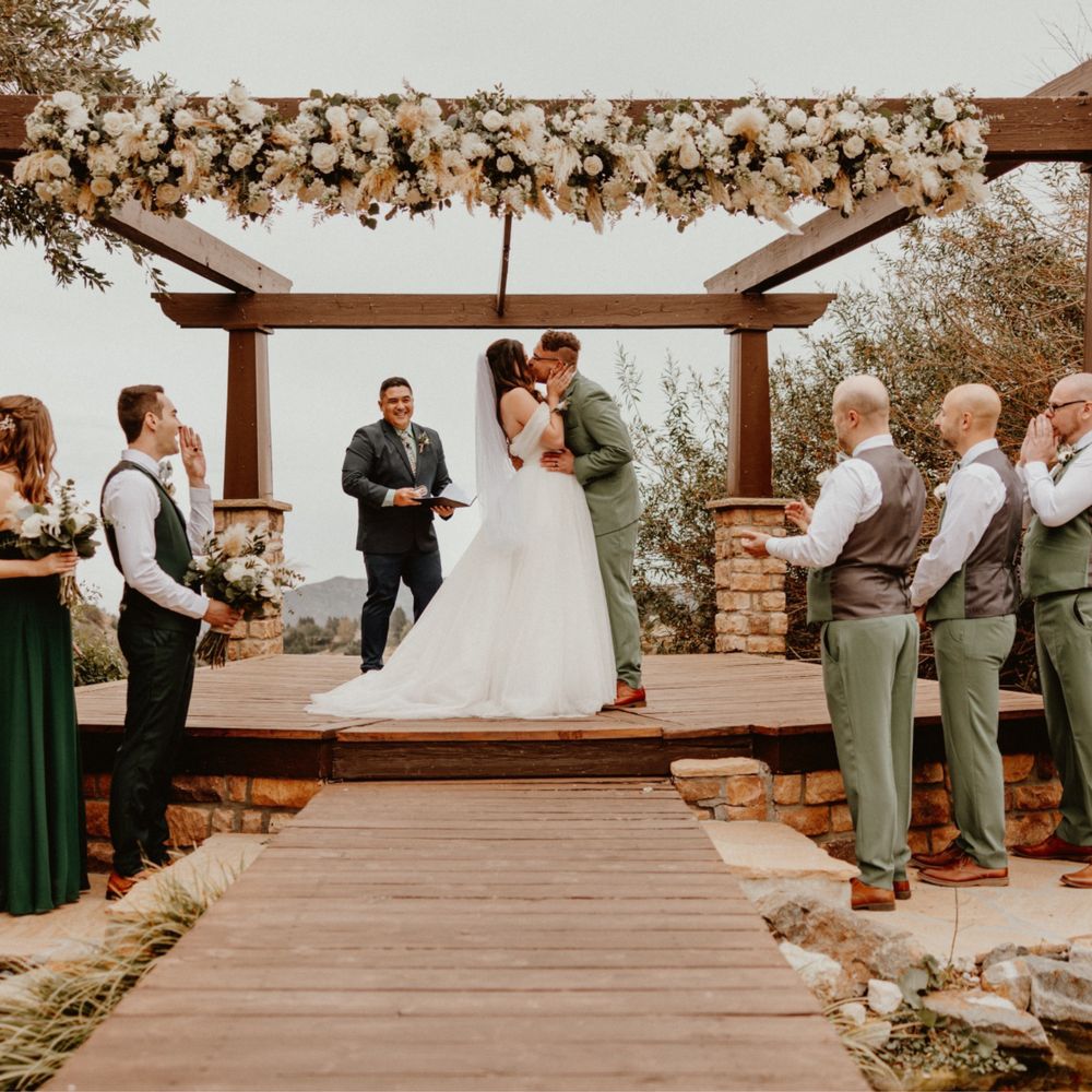 Flowers Etc. - Ceremony area with flower arch - Florists Near Me - Beaumont, California Flowers Etc. - Ceremony area with flower arch - Florists Near Me - Beaumont, California