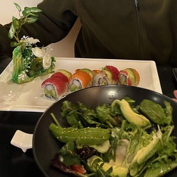 Tabe Fusion - Rainbow roll and avocado salad - Asian Fusion Near Me - Ann Arbor, Michigan Tabe Fusion - Rainbow roll and avocado salad - Asian Fusion Near Me - Ann Arbor, Michigan
