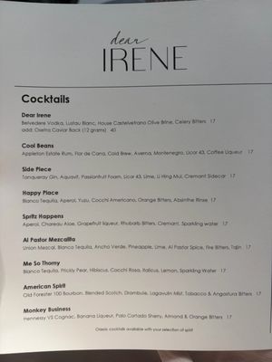 Menu photo 1 Dear Irene Bend, OR Menu photo 1 Dear Irene Bend, OR