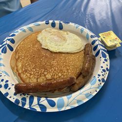 Tomlinson Run State Park - Pancakes with Sausage and Egg