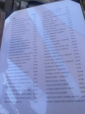 Menu photo 2 Tampa Wine Room  Tampa, FL