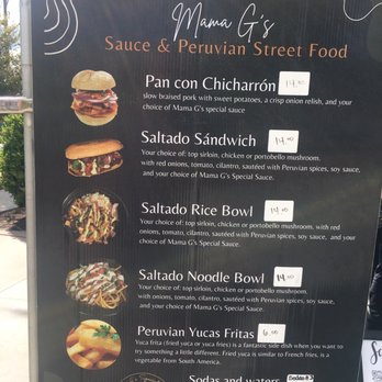 Mama G's Special Sauce - the menu - Peruvian Near Me - San Diego, California Mama G's Special Sauce - the menu - Peruvian Near Me - San Diego, California