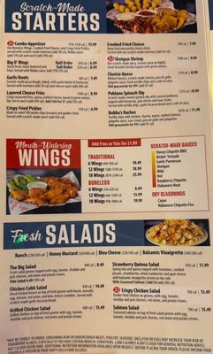 Menu photo 8 Bubba's 33 College Station, TX