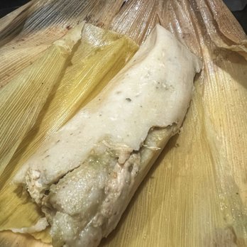 Tamales House - Chicken Tamale with green sauce (salsa verde). White meat chicken inside. Masa has no lard. Very good not dry. - Mexican Near Me - Reseda, California Tamales House - Chicken Tamale with green sauce (salsa verde). White meat chicken inside. Masa has no lard. Very good not dry. - Mexican Near Me - Reseda, California