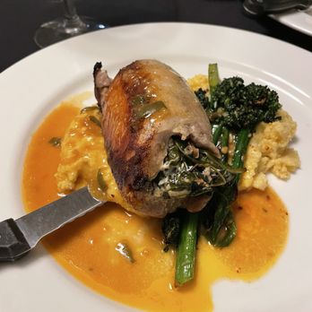 Vivilore - Chicken roulade (with excellent polenta & broccolini) - American Near Me - Independence, Missouri