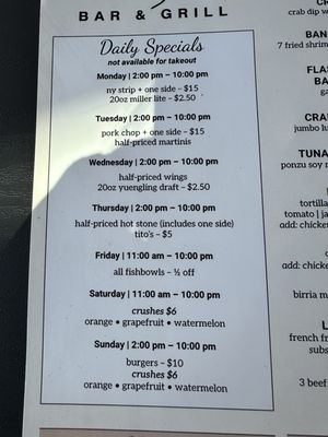 Menu photo 2 White Rose Bar and Grill York, PA